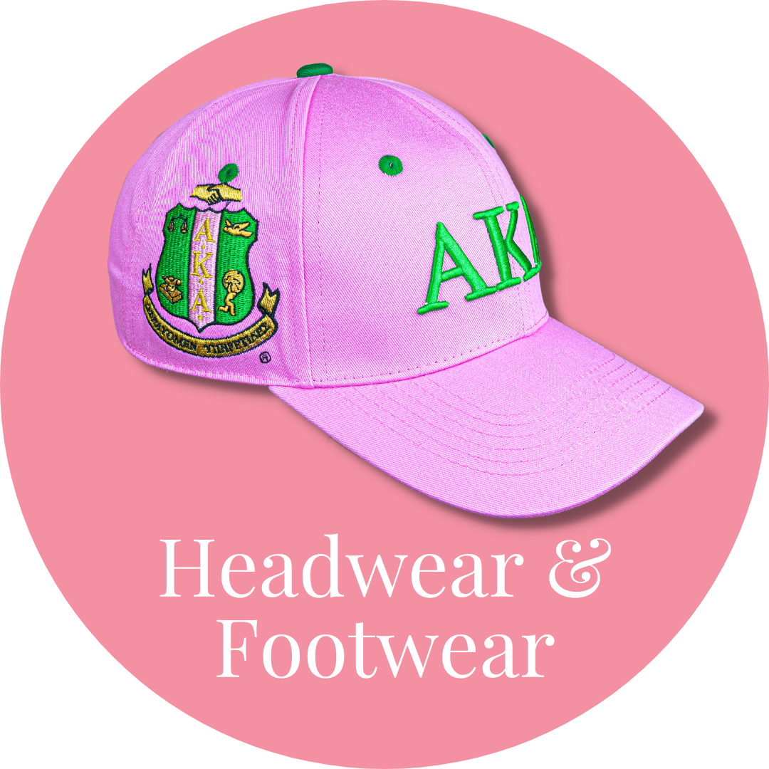 Alpha Kappa Alpha‎ AKA Skee Wee Rhinestone Beanie White Pink Green Sorority Hat AKA Beanie – My Greek Boutique main image 4