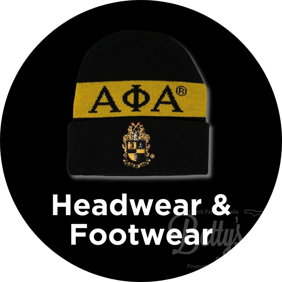 Alpha Phi Alpha Headwear Footwear Hats Visors Socks Sandals Betty s Promos Plus LLC