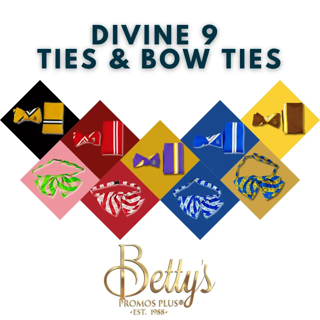 Divine 9 D9 Ties & Bow Ties-Betty's Promos Plus