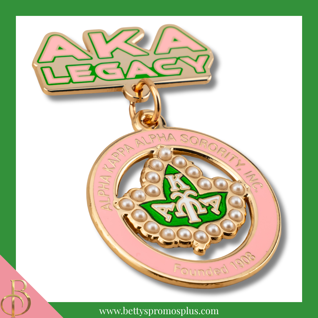 Alpha Kappa Alpha AKA Legacy Medallion Greek Lapel Pin
