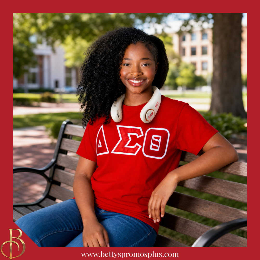 Delta Sigma Theta ΔΣΘ Portable Bladeless Rechargeable Hands-Free Neck Fan