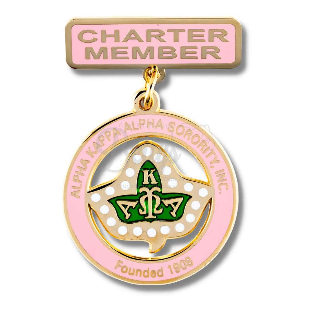 Alpha Kappa Alpha Aka Charter Member Greek Lapel Pin