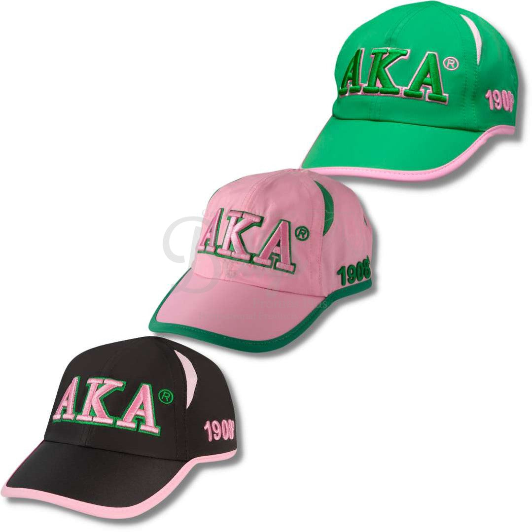 Alpha Kappa Alpha Aka Greek Letters Featherlight Moisture Wicking Hat Black
