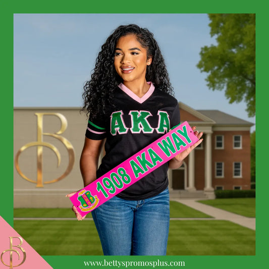 Alpha Kappa Alpha 1908 AKA Way Street Sign-Alpha Kappa Alpha Paraphernalia-Alpha Kappa Alpha Street Sign-Betty's Promos Plus
