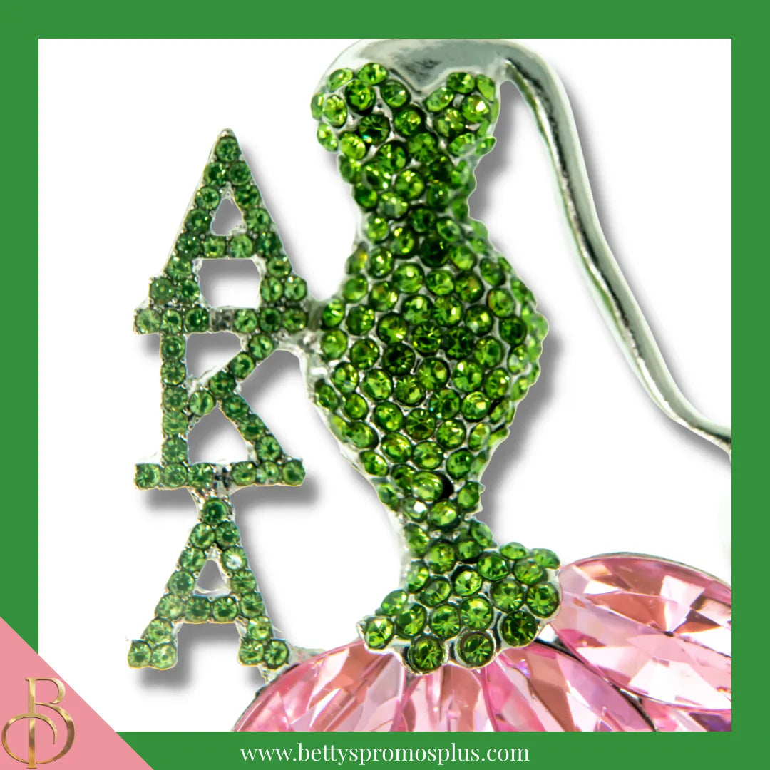 Alpha Kappa Alpha AKA Classy Lady Rhinestone Pin-Alpha Kappa Alpha Paraphernalia-Alpha Kappa Alpha Rhinestone Pin-Betty's Promos Plus