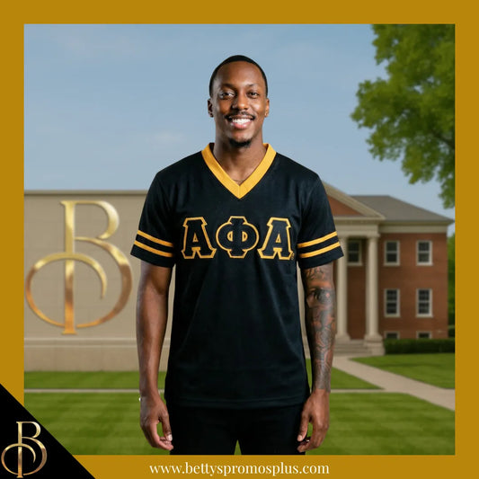 Alpha Phi Alpha ΑΦΑ Double Stitched Appliqué Embroidered Jersey T-Shirt-Alpha Phi Alpha Paraphernalia-Alpha Phi Alpha T-Shirts-Betty's Promos Plus