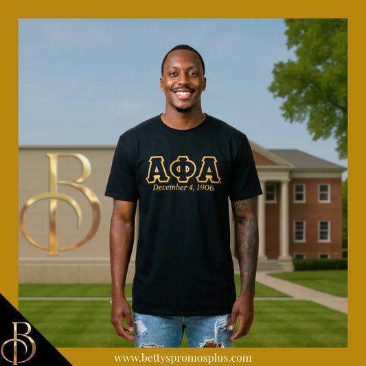 Alpha Phi Alpha ΑΦΑ Founding Date Screen Printed T-Shirt-Alpha Phi Alpha Paraphernalia-Alpha Phi Alpha T-Shirts-Betty's Promos Plus
