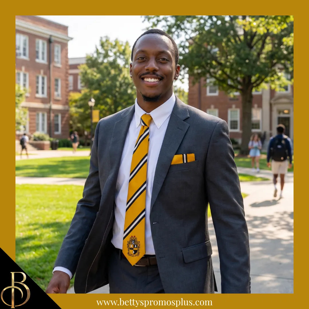 Alpha Phi Alpha ΑΦΑ Tie and Pocket Square Combo-Alpha Phi Alpha Paraphernalia-Alpha Phi Alpha Tie Set-Betty's Promos Plus