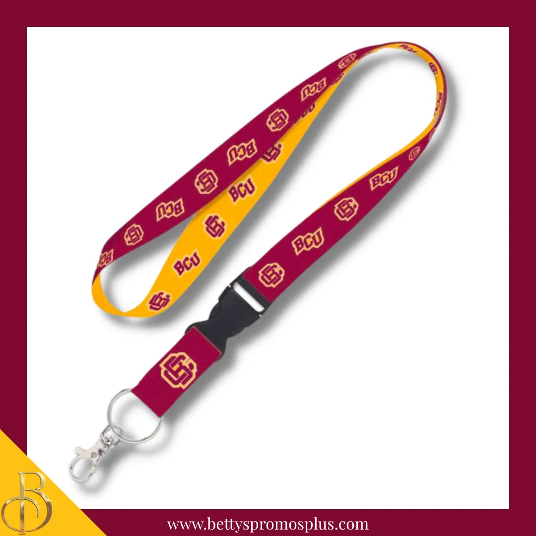 Bethune-Cookman B-CU Wildcats Woven Embroidered Lanyard-BCU Paraphernalia-BCU Lanyards-Betty's Promos Plus