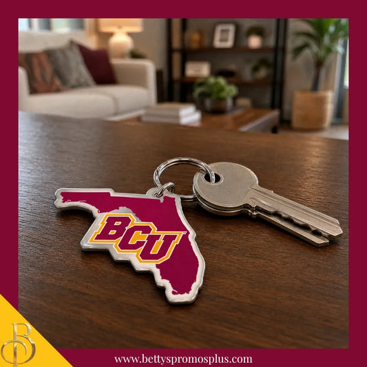 Bethune-Cookman BCU Florida Keychain-BCU Paraphernalia-BCU Keychain-Betty's Promos Plus