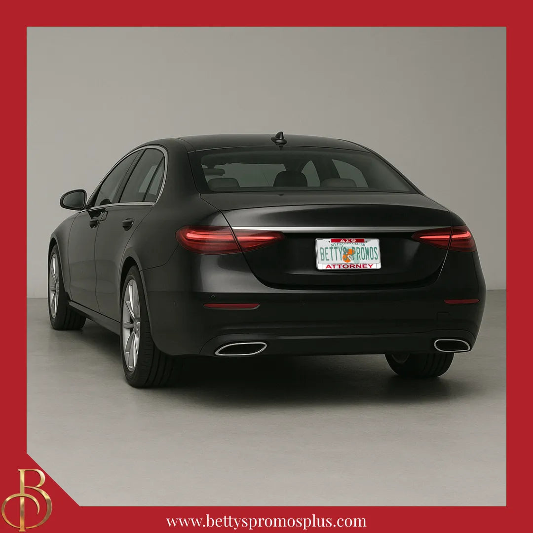 Delta Sigma Theta ΔΣΘ Attorney Chrome Laser Engraved Mirrored Acrylic Auto Tag License Plate Frame-Delta Sigma Theta Paraphernalia-Delta Sigma Theta Auto Tag Frame-Betty's Promos Plus