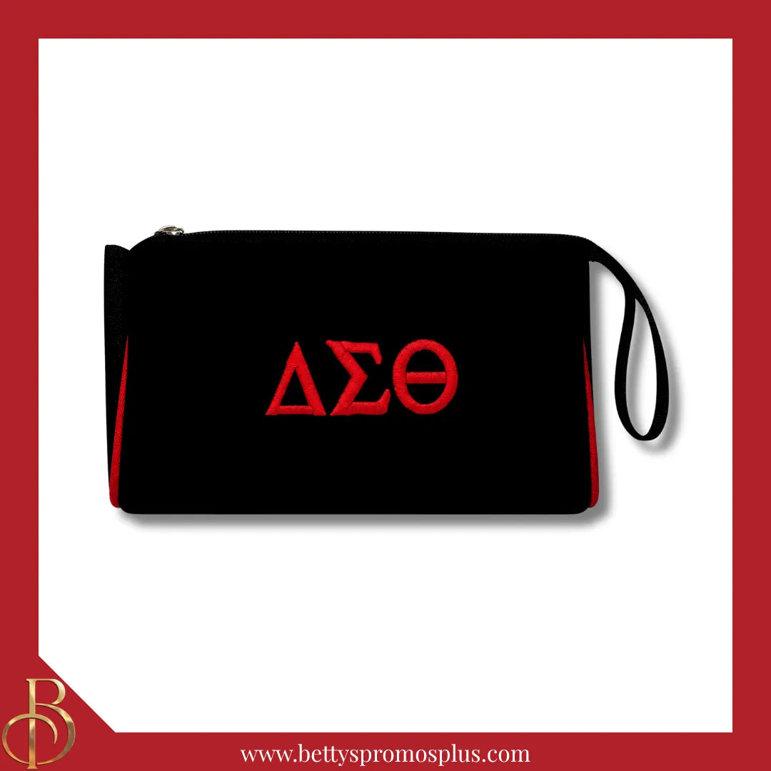 Delta Sigma Theta ΔΣΘ Toiletry Bag Set of 3 Makeup Travel Kit Bathroom and Luggage Organizer-Delta Sigma Theta Paraphernalia-Delta Sigma Theta Cosmetic Case-Betty's Promos Plus