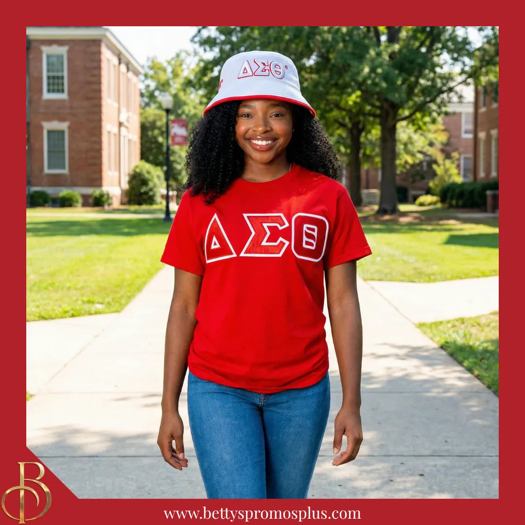 Delta Sigma Theta Mesh Flex Fit ΔΣΘ Embroidered Bucket Hat-Delta Sigma Theta Paraphernalia-Delta Sigma Theta Hats-Betty's Promos Plus