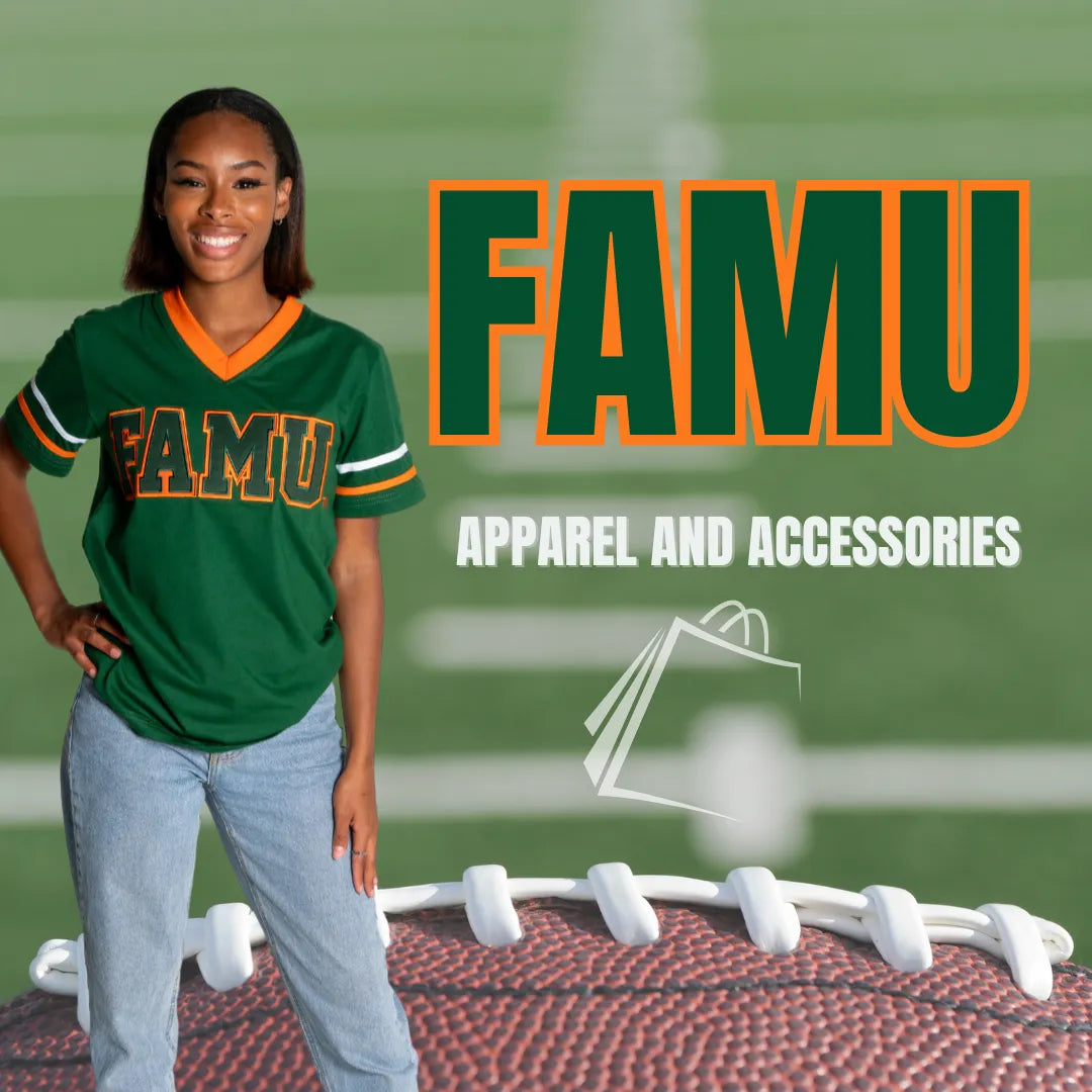 Florida A&M University FAMU Double Stitched Appliqué Embroidered Jersey T-Shirt-BCU Paraphernalia-BCU T-Shirts-Betty's Promos Plus