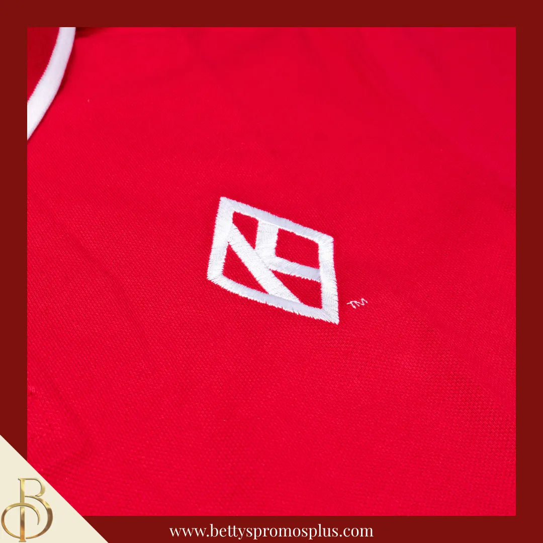 Kappa Alpha Psi ΚΑΨ Floating K Embroidered Piqué Polo Shirt with Contrast Tip-Kappa Alpha Psi Paraphernalia-Kappa Alpha Psi Polo Shirt-Betty's Promos Plus