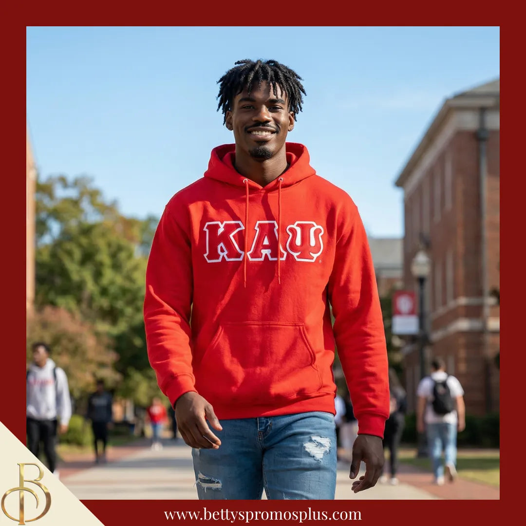 Kappa Alpha Psi ΚΑΨ Greek Letter Double-Stitched Embroidered Hoodie-Kappa Alpha Psi Paraphernalia-Kappa Alpha Psi Hoodie-Betty's Promos Plus