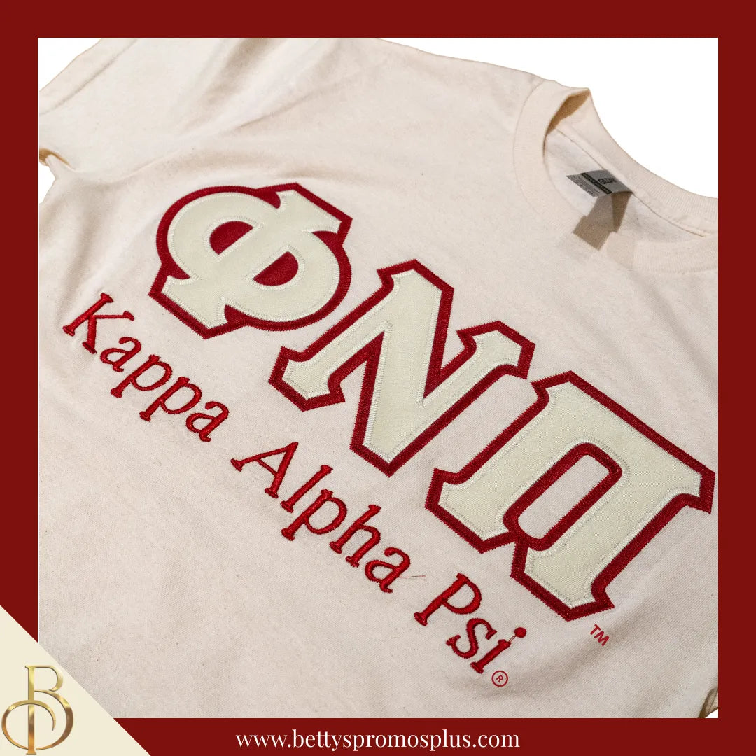Kappa Alpha Psi ΚΑΨ ΦΝΠ Double Stitched Appliqué Embroidered Line T-Shirt-Kappa Alpha Psi Paraphernalia-Kappa Alpha Psi T-Shirts-Betty's Promos Plus
