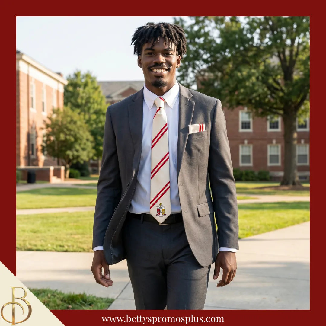 Kappa Alpha Psi ΚΑΨ Tie and Pocket Square Combo-Kappa Alpha Psi Paraphernalia-Kappa Alpha Psi Tie Set-Betty's Promos Plus