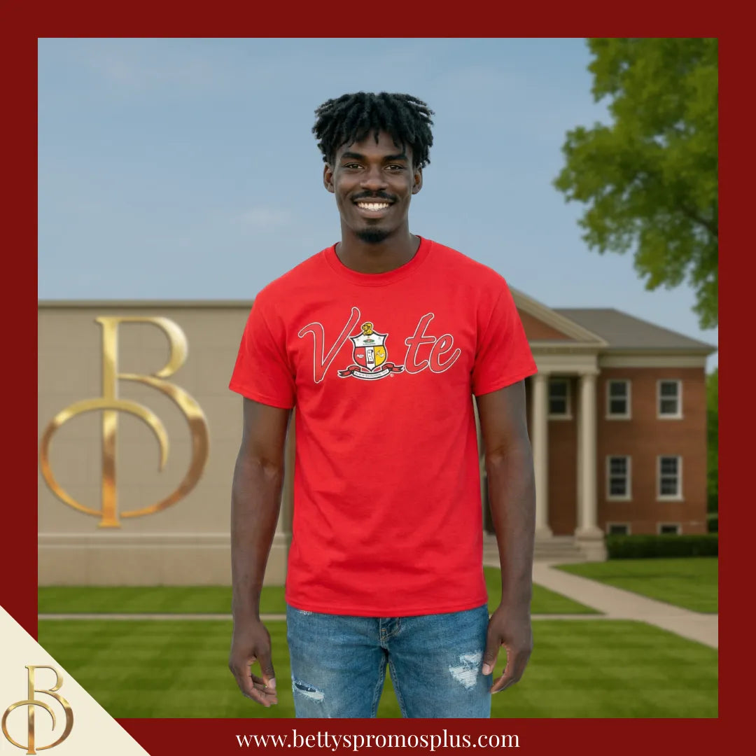 Kappa Alpha Psi ΚΑΨ VOTE Screen Printed T-Shirt-Kappa Alpha Psi Paraphernalia-Kappa Alpha Psi T-Shirts-Betty's Promos Plus