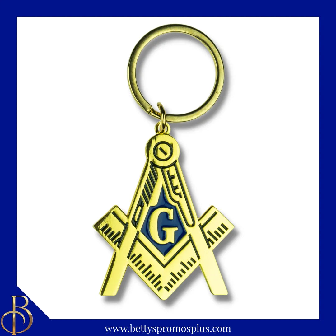 Mason Masonic Compass Keychain-Masonic Paraphernalia-Masonic Keychain-Betty's Promos Plus