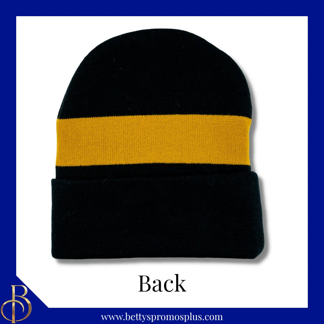 Mason Masonic Embroidered Shield Knit Crest Beanie-Masonic Paraphernalia-Masonic Hats-Betty's Promos Plus