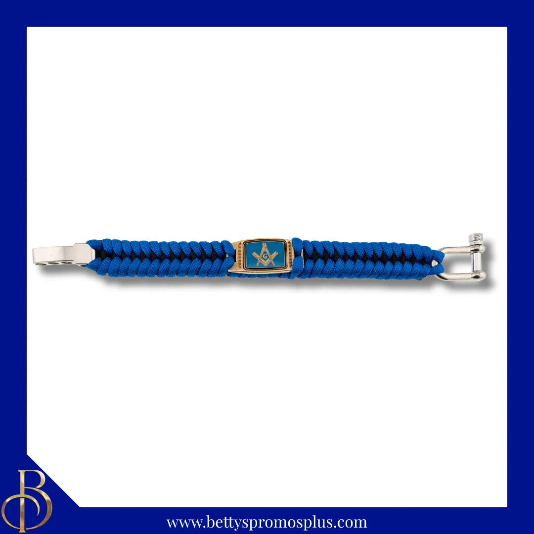 Mason Masonic Shield Paracord Survival Bracelet-Masonic Paraphernalia-Masonic Bracelet-Betty's Promos Plus