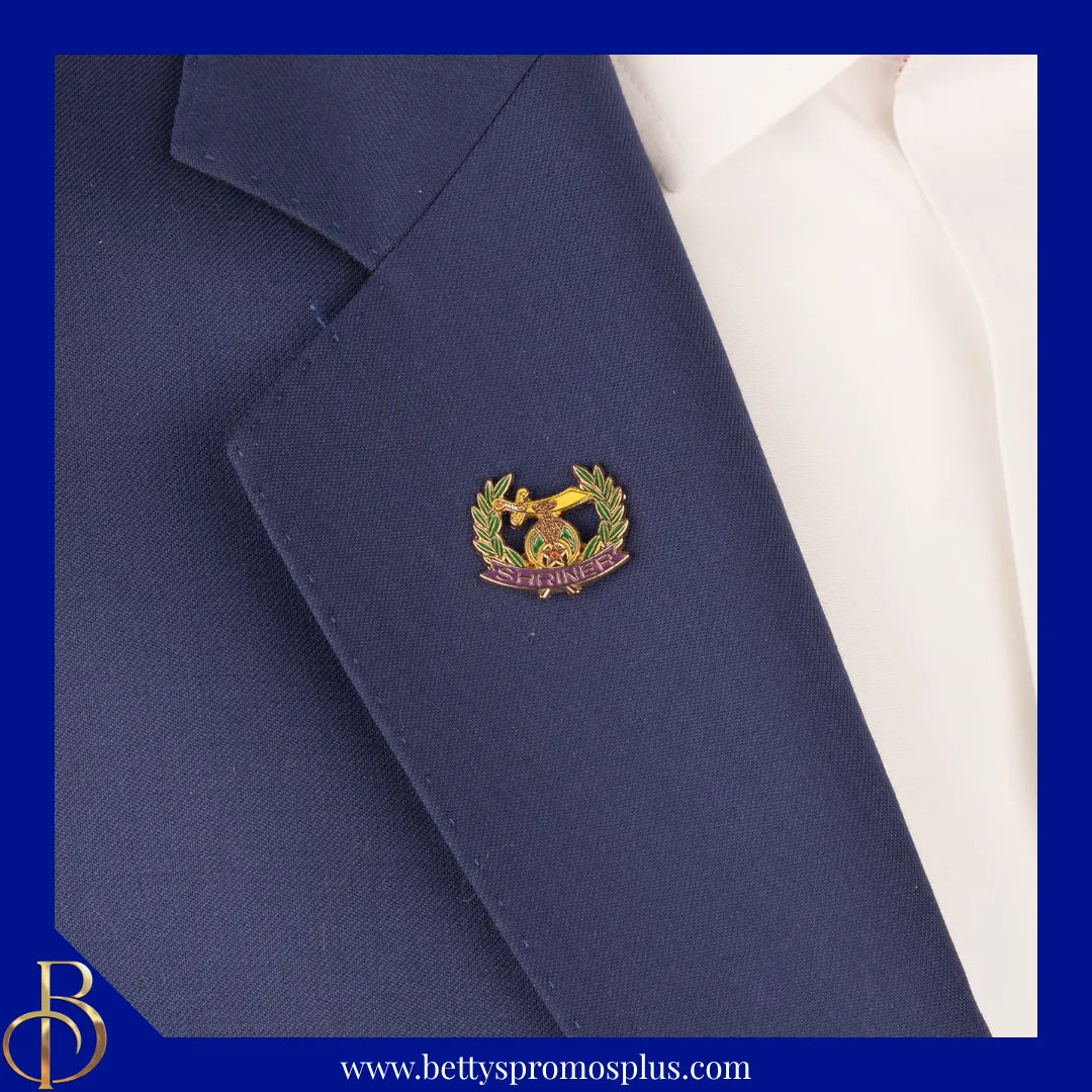 Mason Masonic "Shriner in Laurel Wreath" Freemason Lapel Pin-Masonic Paraphernalia-Masonic Lapel Pin-Betty's Promos Plus