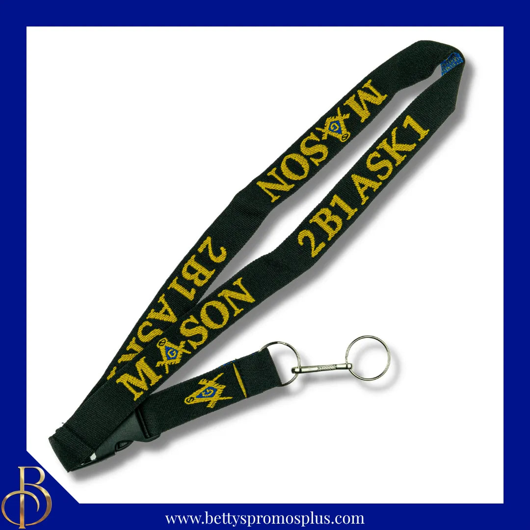 Mason Woven Embroidered Fraternity 2B1ASK1 Lanyard-Masonic Paraphernalia-Masonic Lanyards-Betty's Promos Plus