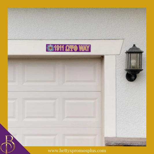 Omega Psi Phi 1911 ΩΨΦ Way Street Sign-Omega Psi Phi Paraphernalia-Omega Psi Phi Street Sign-Betty's Promos Plus