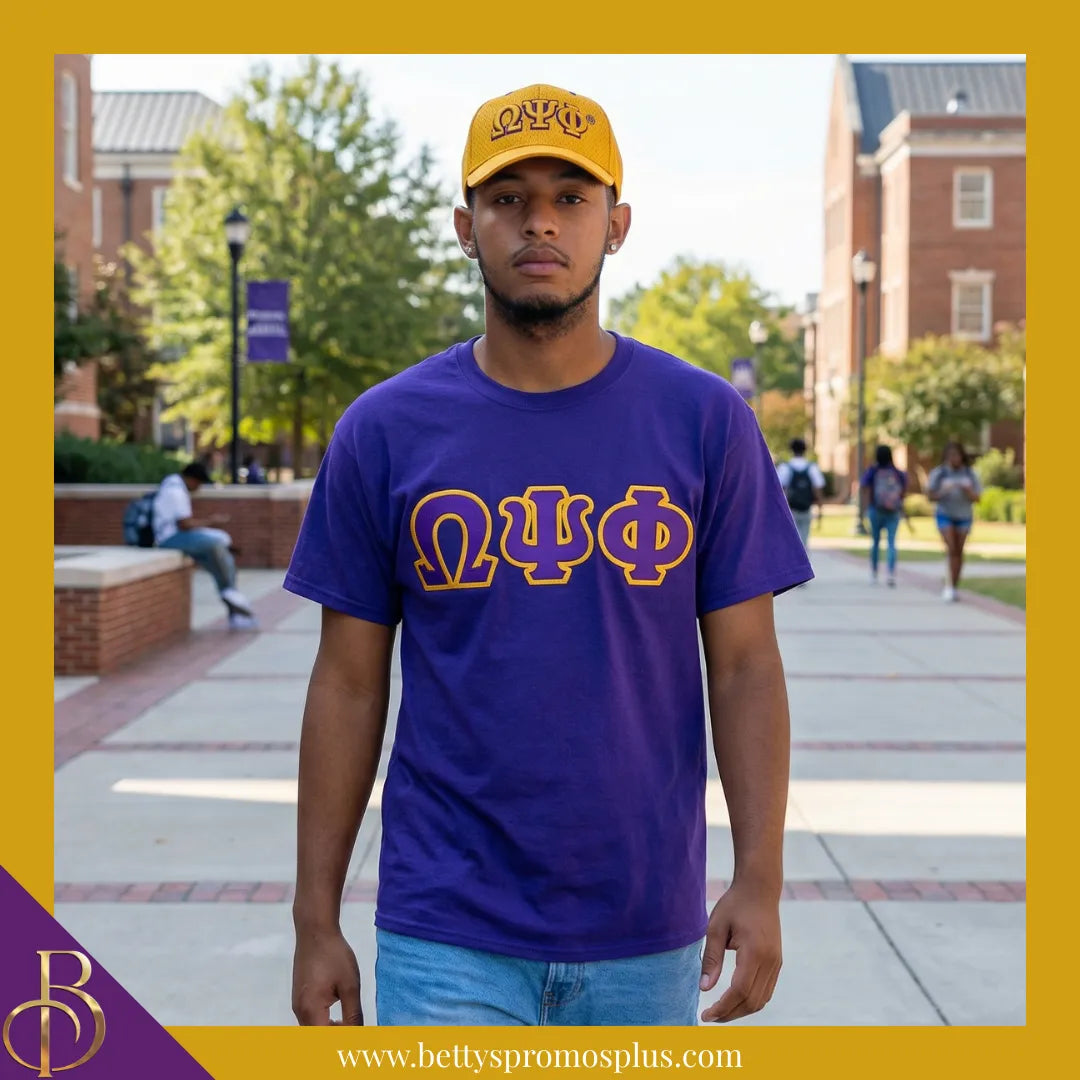 Omega Psi Phi ΩΨΦ Greek Letters Mesh Flex Fit Embroidered Hat-Omega Psi Phi Paraphernalia-Omega Psi Phi Hats-Betty's Promos Plus