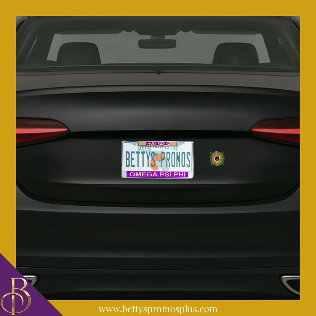 Omega Psi Phi ΩΨΦ Shield Crest Auto Car Decal Sticker Emblem-Omega Psi Phi Paraphernalia-Omega Psi Phi Auto Decal-Betty's Promos Plus