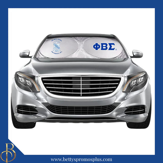 Phi Beta Sigma ΦΒΣ Collapsible Car Sun Shade with Pouch-Phi Beta Sigma Paraphernalia-Phi Beta Sigma Car Shade-Betty's Promos Plus