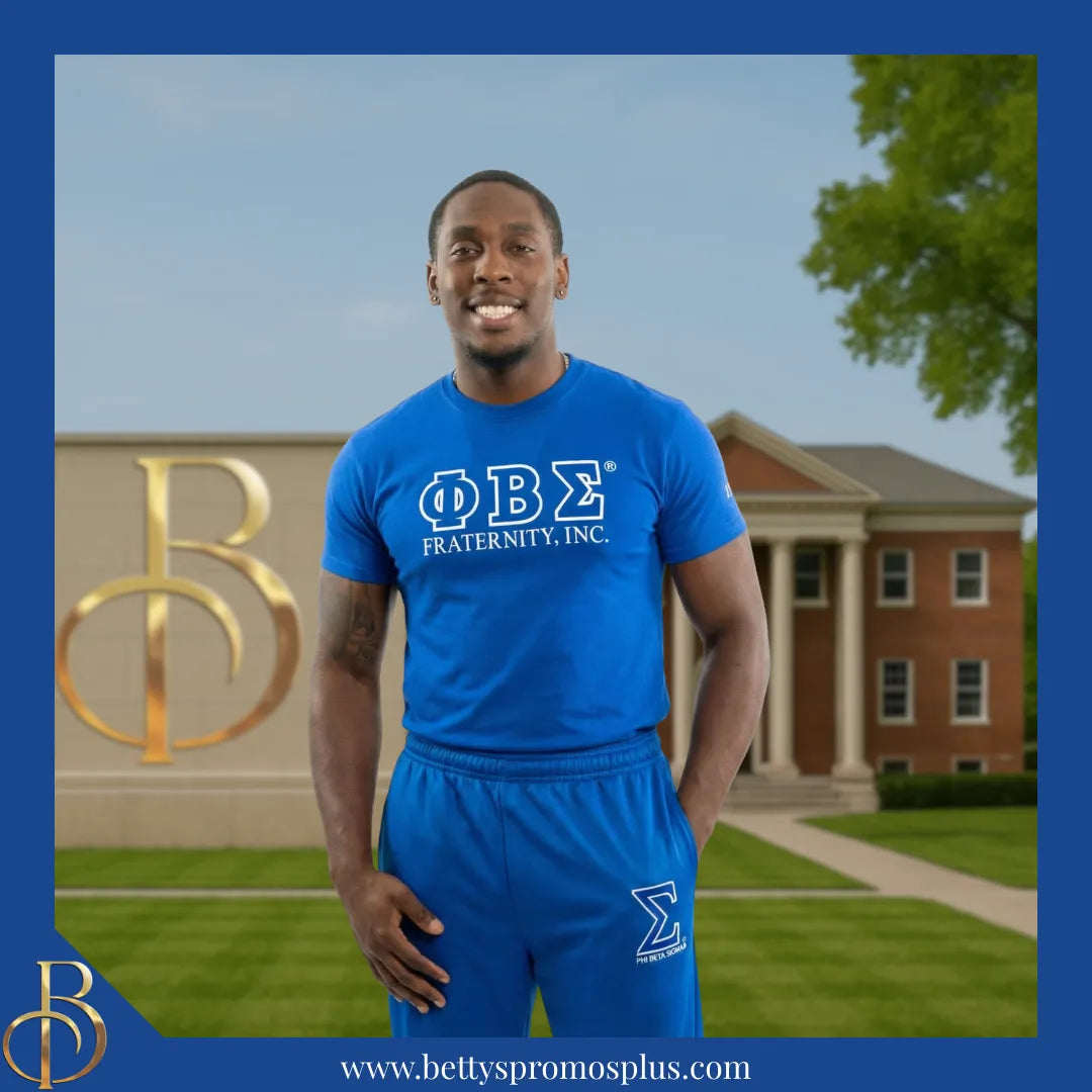 Phi Beta Sigma ΦΒΣ Elite Jogger Pants with Zippered Leg Opening-Phi Beta Sigma Paraphernalia-Phi Beta Sigma Jogger Pants-Betty's Promos Plus