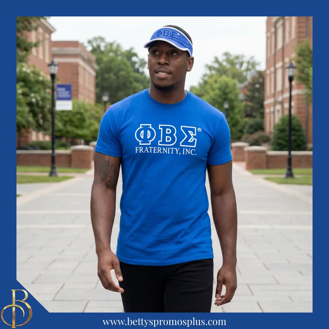 Phi Beta Sigma ΦΒΣ Embroidered Greek Letter Featherlight Moisture Wicking Visor-Phi Beta Sigma Paraphernalia-Phi Beta Sigma Visor-Betty's Promos Plus