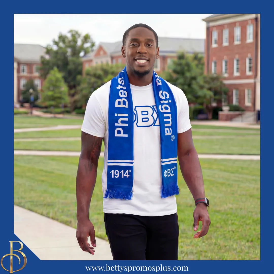 Phi Beta Sigma ΦΒΣ Fraternity Knit Scarf-Phi Beta Sigma Paraphernalia-Phi Beta Sigma Scarf-Betty's Promos Plus
