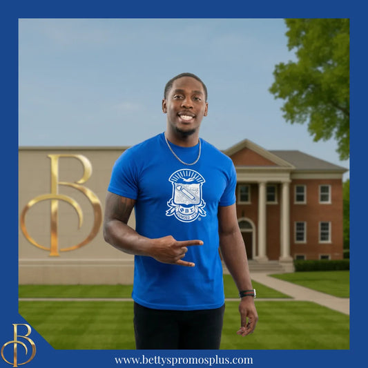 Phi Beta Sigma ΦΒΣ Shield Performance Moisture Wicking Screen Printed Workout T-Shirt-Phi Beta Sigma Paraphernalia-Phi Beta Sigma T-Shirts-Betty's Promos Plus