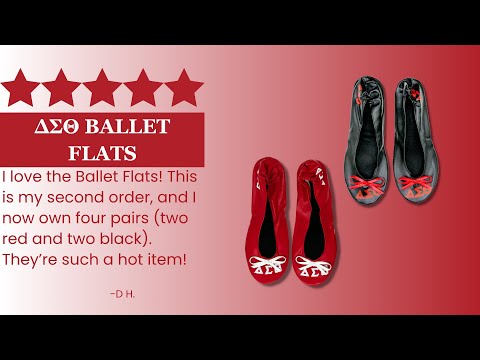 Delta Sigma Theta ΔΣΘ Printed Foldable Ballet Flats with Carrying Case