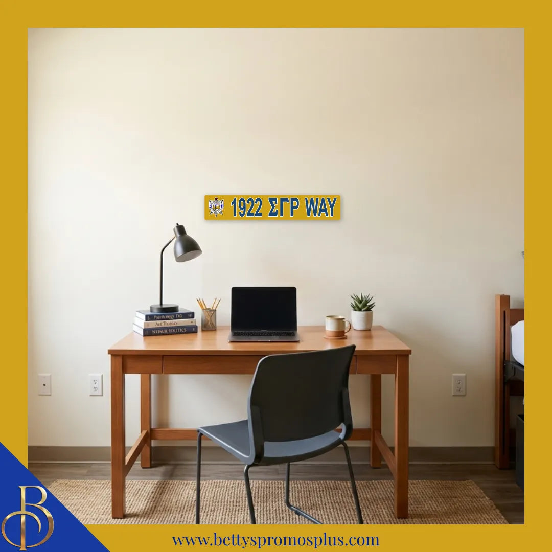 Sigma Gamma Rho 1922 ΣΓΡ Way Street Sign-Sigma Gamma Rho Paraphernalia-Sigma Gamma Rho Street Sign-Betty's Promos Plus