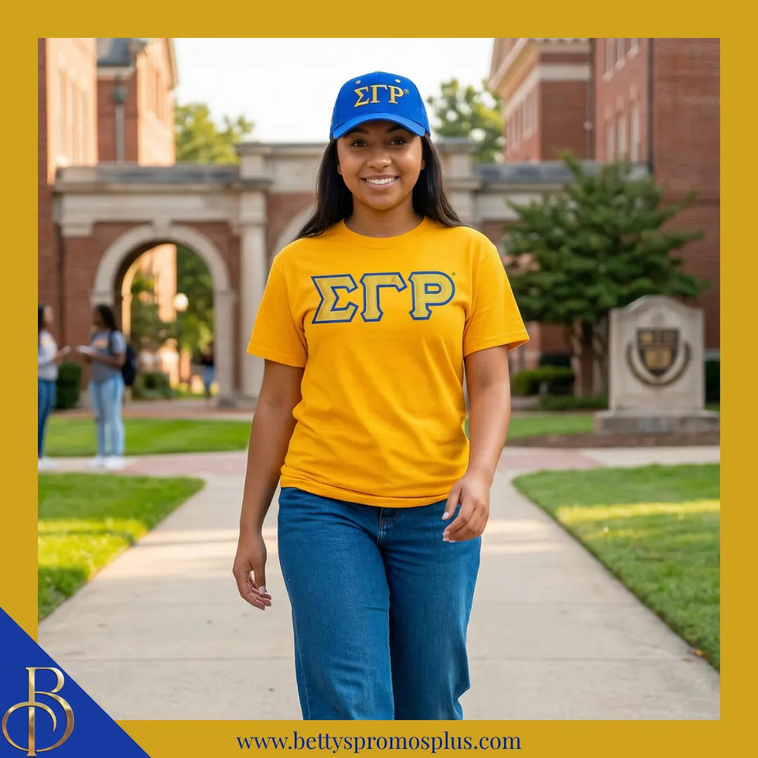 Sigma Gamma Rho ΣΓΡ Embroidered Shield Baseball Cap-Sigma Gamma Rho Paraphernalia-Sigma Gamma Rho Hats-Betty's Promos Plus