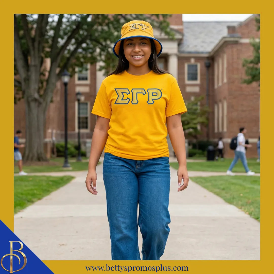 Sigma Gamma Rho ΣΓΡ Mesh Flex Fit Embroidered Bucket Hat-Sigma Gamma Rho Paraphernalia-Sigma Gamma Rho Hats-Betty's Promos Plus