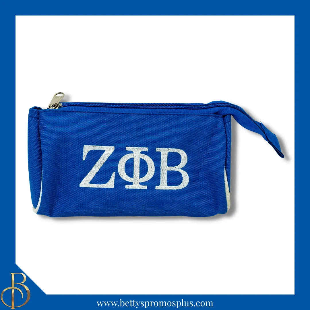 Zeta Phi Beta ΖΦΒ Toiletry Bag Set of 3 Makeup Travel Kit Bathroom and Luggage Organizer-Zeta Phi Beta Paraphernalia-Zeta Phi Beta Cosmetic Case-Betty's Promos Plus
