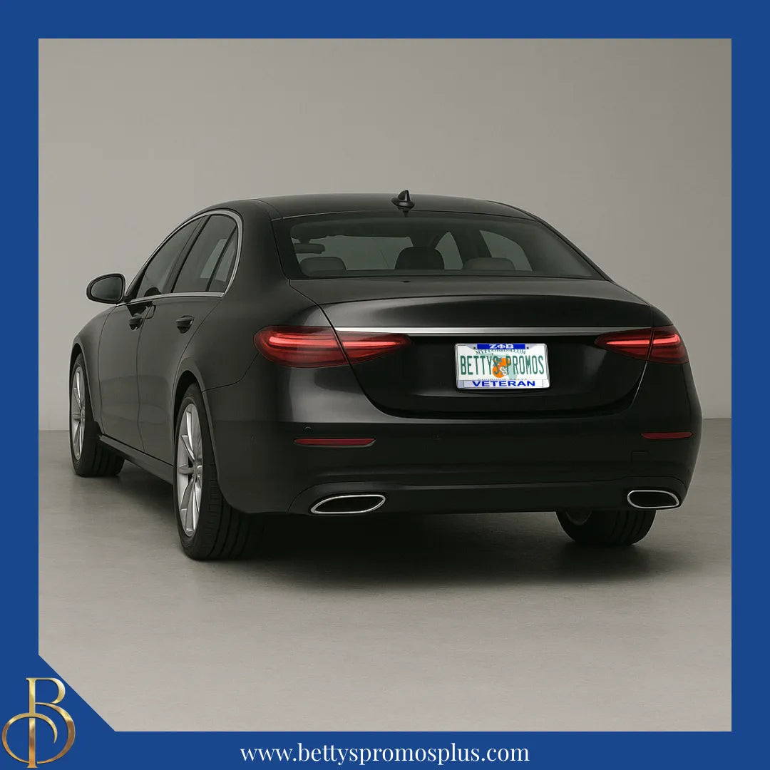 Zeta Phi Beta ΖΦΒ Veteran Chrome Laser Engraved Mirrored Acrylic Auto Tag License Plate Frame-Zeta Phi Beta Paraphernalia-Zeta Phi Beta Auto Tag Frame-Betty's Promos Plus