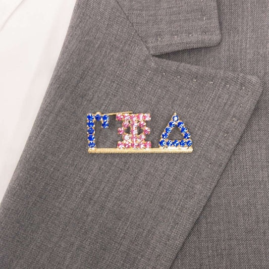Gamma Phi Delta ΓΦΔ Greek Letters Rhinestone Pin- Paraphernalia- Rhinestone Pin-Betty's Promos Plus