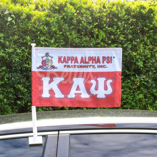 Kappa Alpha Psi ΚΑΨ 2-sided 12.5"x18" Car Flag-Kappa Alpha Psi Paraphernalia-Kappa Alpha Psi Car Flag-Betty's Promos Plus