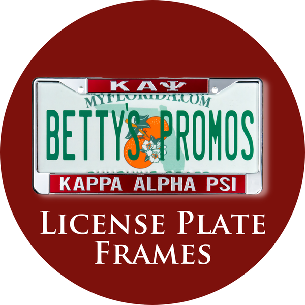 Kappa Alpha Psi ΚΑΨ Auto Tag Frames & License Plate Frames | Betty's Promos Plus