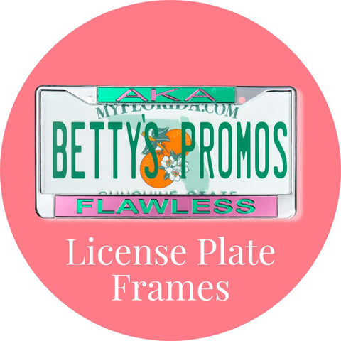 Alpha Kappa Alpha AKA License Plate Frames | AKA Auto Tag Frames