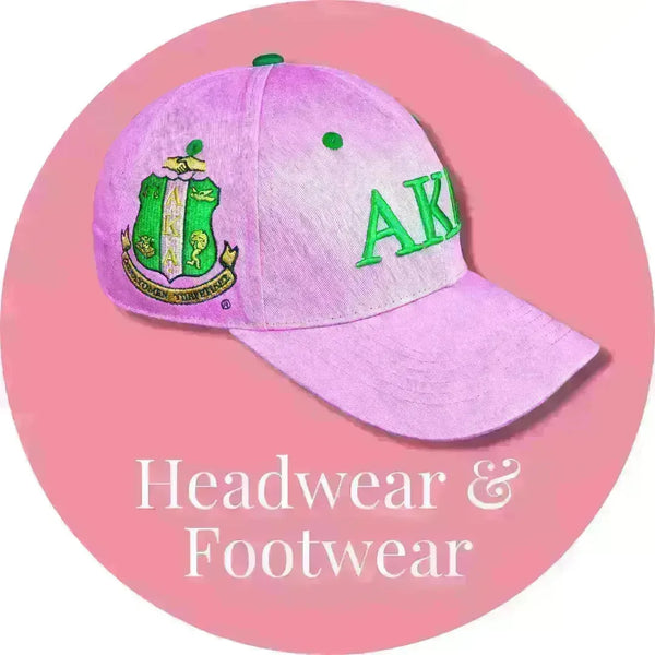 Alpha Kappa Alpha AKA Headwear & Footwear | Betty's Promos Plus