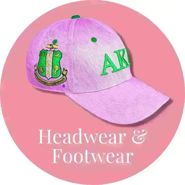 Alpha Kappa Alpha AKA Headwear & Footwear | Betty's Promos Plus