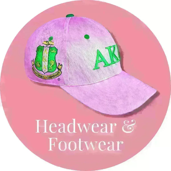 Alpha Kappa Alpha AKA Headwear & Footwear | Betty's Promos Plus