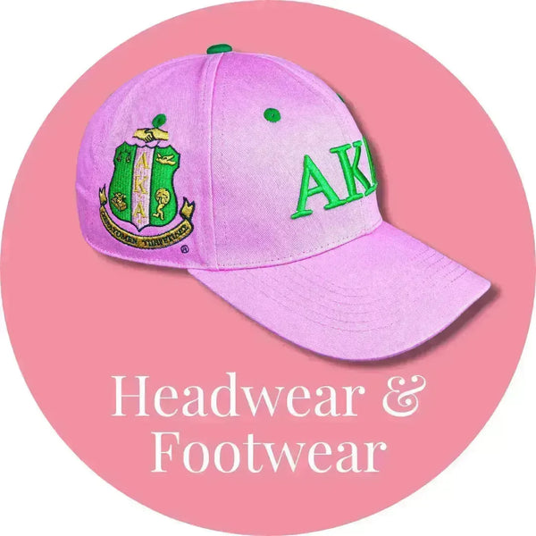 Alpha Kappa Alpha AKA Headwear & Footwear